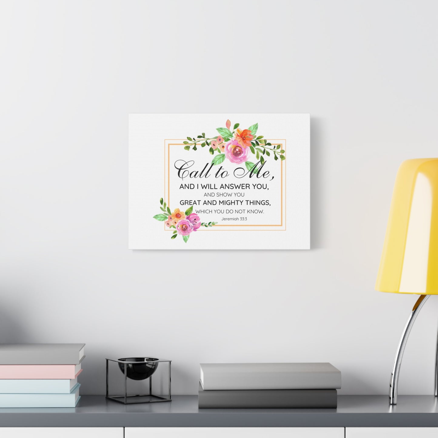 Scripture Walls Jeremiah 33:3 Call to Me Bible Verse Canvas Christian Wall Art Ready to Hang Unframed