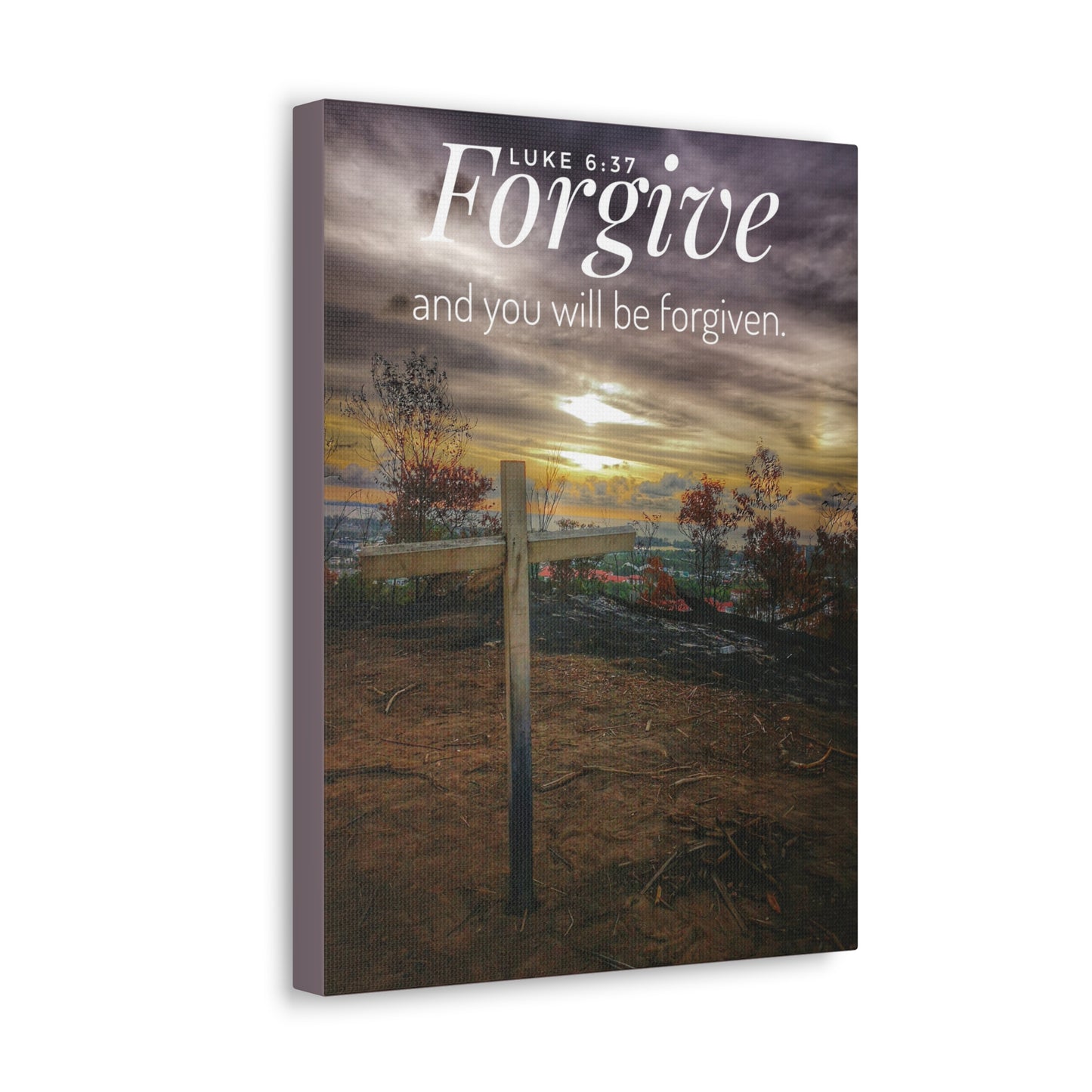 Will Be Forgiven Luke 6:37 Bible Verse Canvas Christian Wall Art Bible Verse Print Ready To Hang