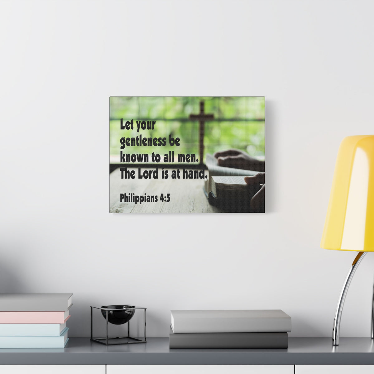 Scripture Canvas The Lord is at Hand Philippians 4:5 Christian Wall Art Bible Verse Print Ready to Hang