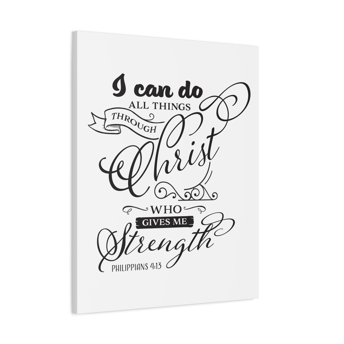 Scripture Canvas I Can Do Philippians 4:13 Christian Wall Art Bible Verse Print Ready to Hang