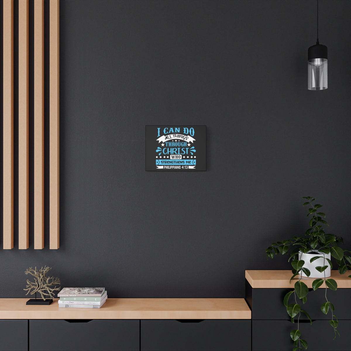 Scripture Canvas I Can Do All Things Philippians 4:13 Christian Wall Art Bible Verse Print Ready to Hang
