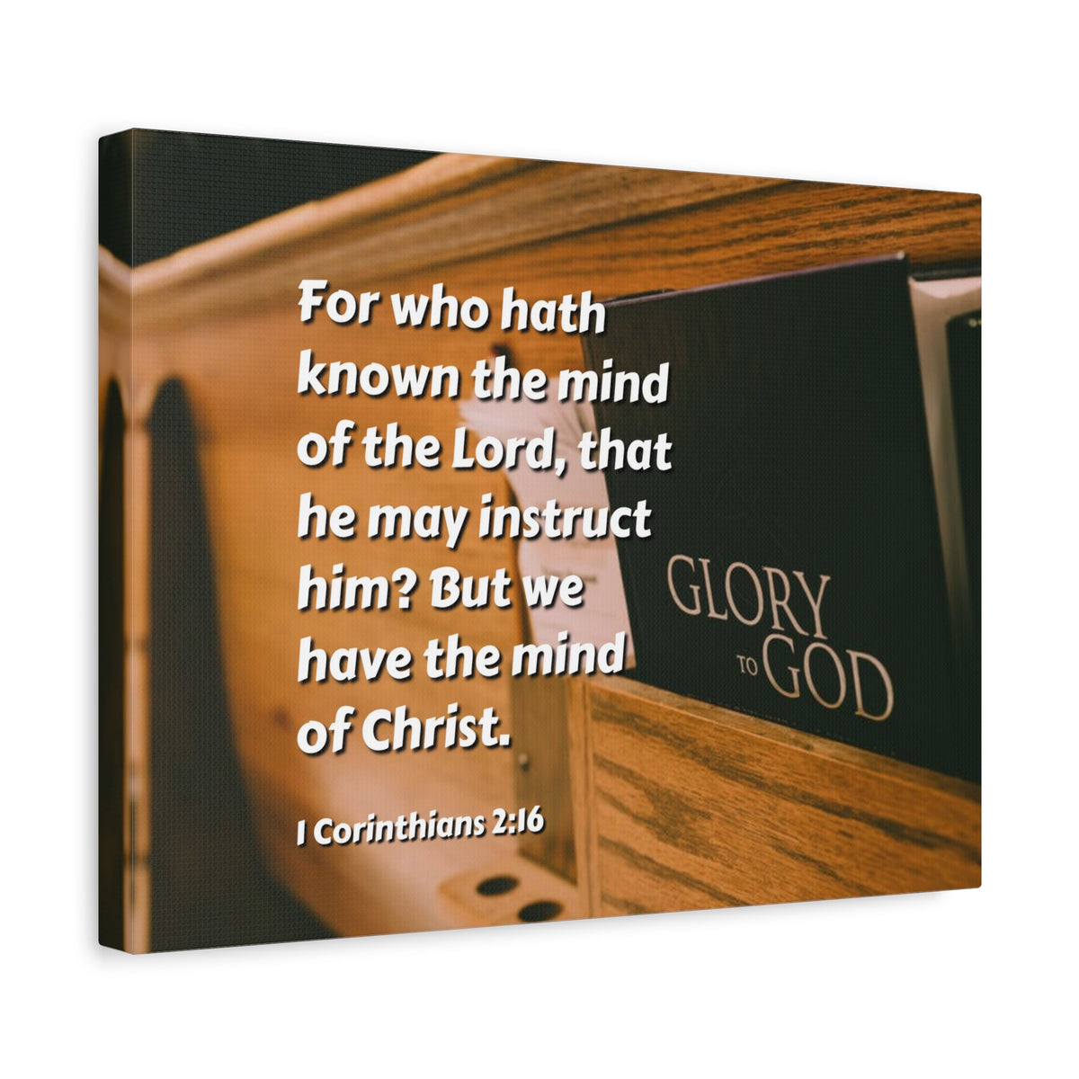 Scripture Canvas Mind Of Christ 1 Corinthians 2:16 Christian Wall Art Bible Verse Print Ready to Hang