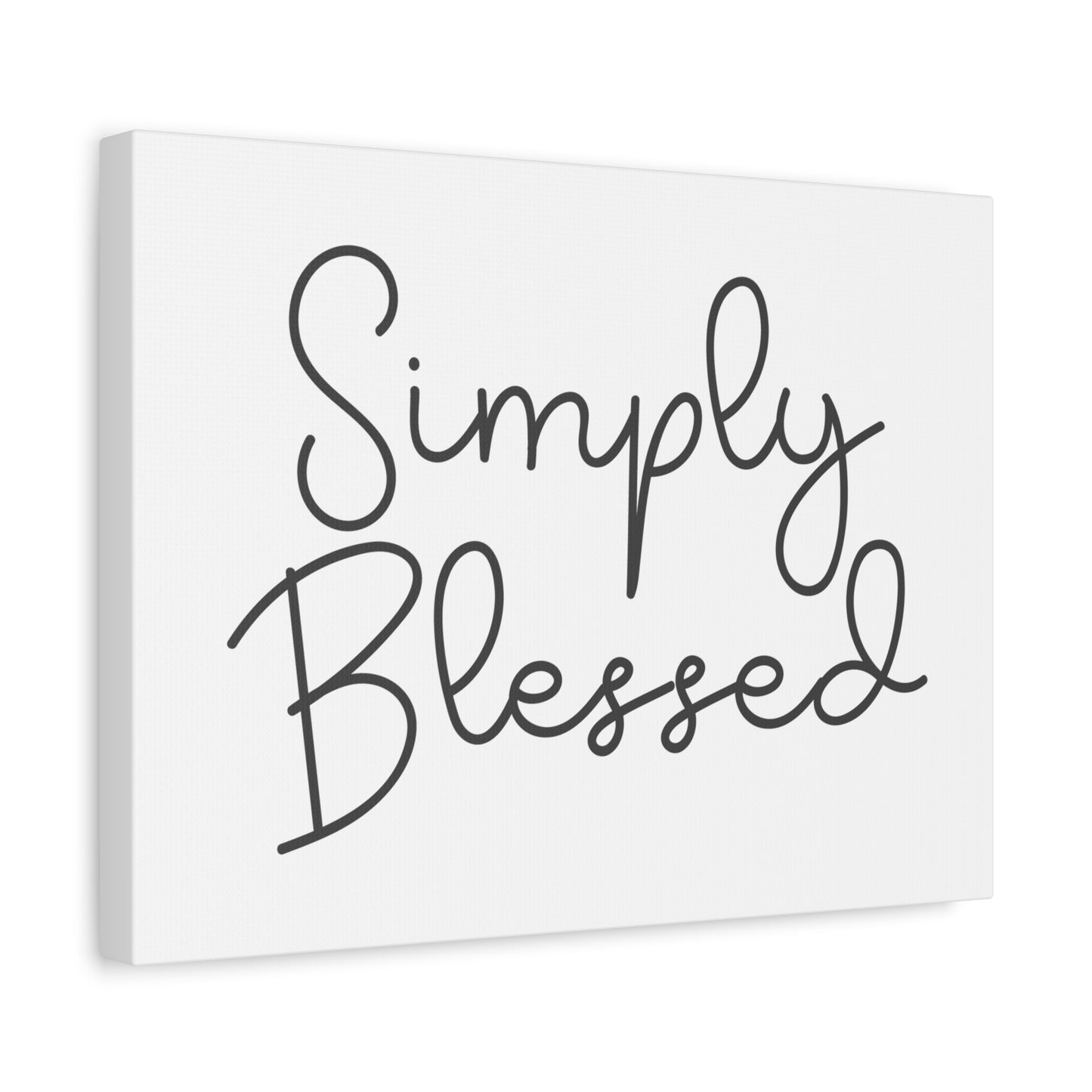 Scripture Canvas Simply Blessed Psalm 34:8 Christian Wall Art Bible Verse Print Ready to Hang