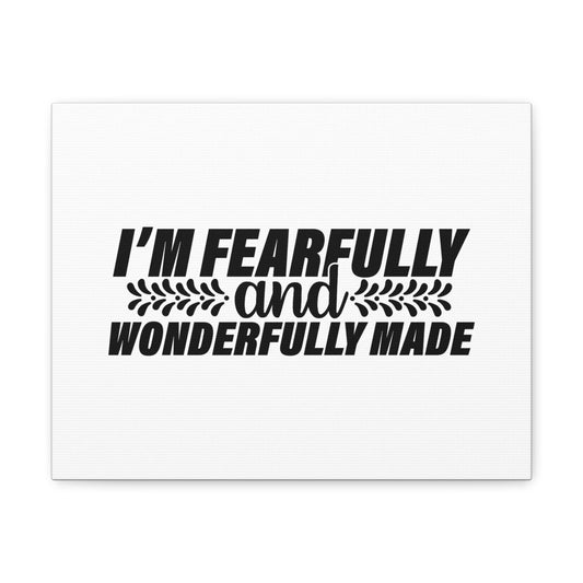 Wonderfully Made Psalm 139:14 White Christian Wall Art Bible Verse Print Ready to Hang