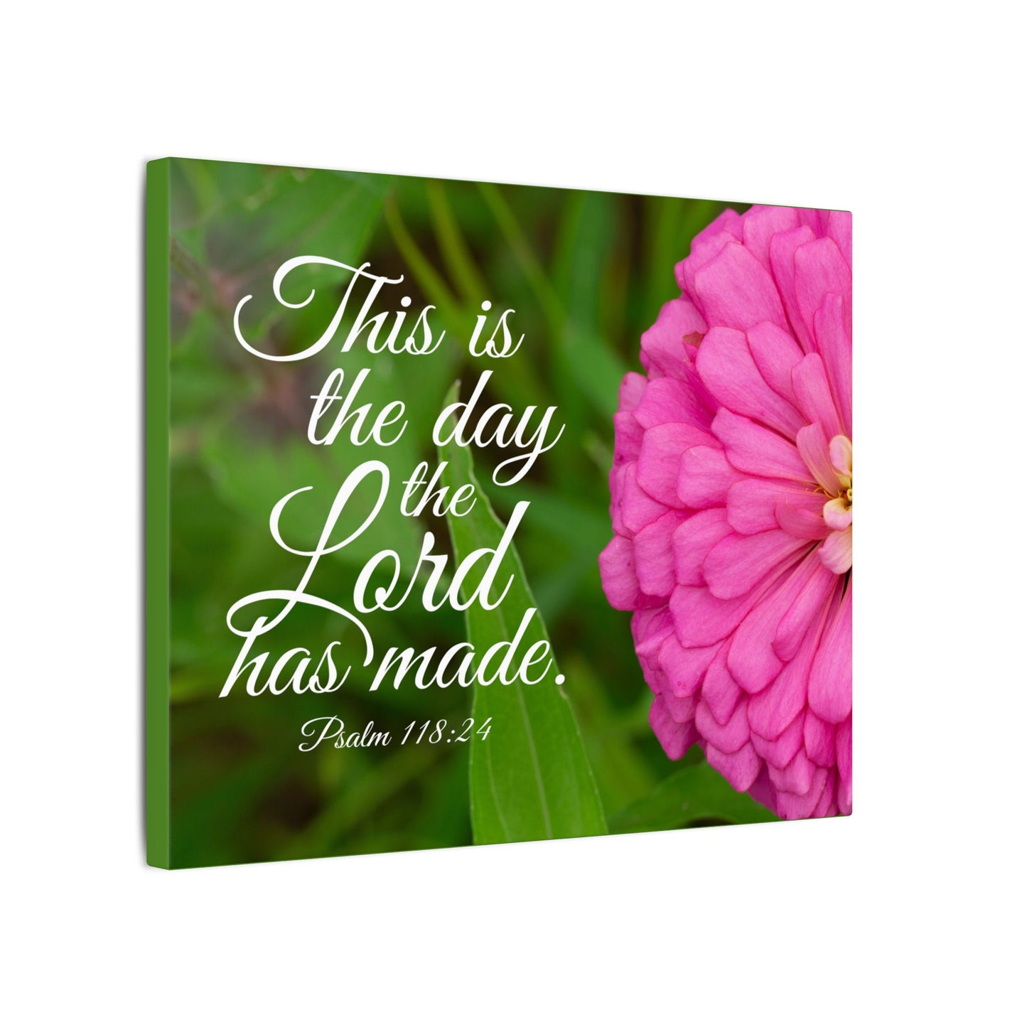 Scripture Canvas The Lord Has Made Psalm 118:24 Christian Wall Art Bible Verse Print Ready to Hang