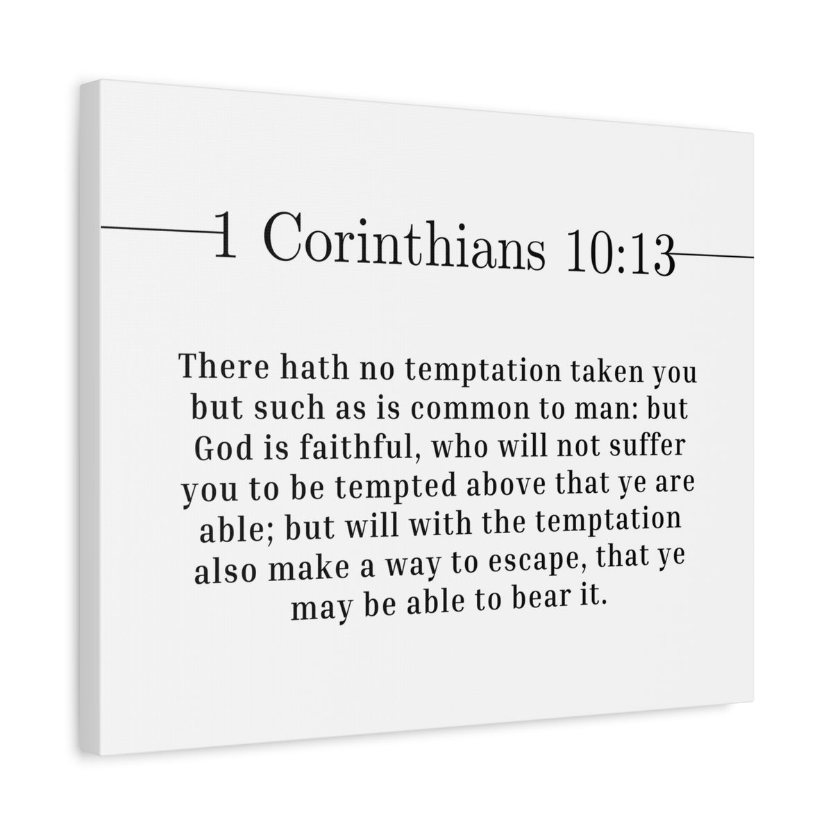 Scripture Canvas God Is Faithful 1 Corinthians 10:13 Christian Wall Art Bible Verse Print Ready to Hang