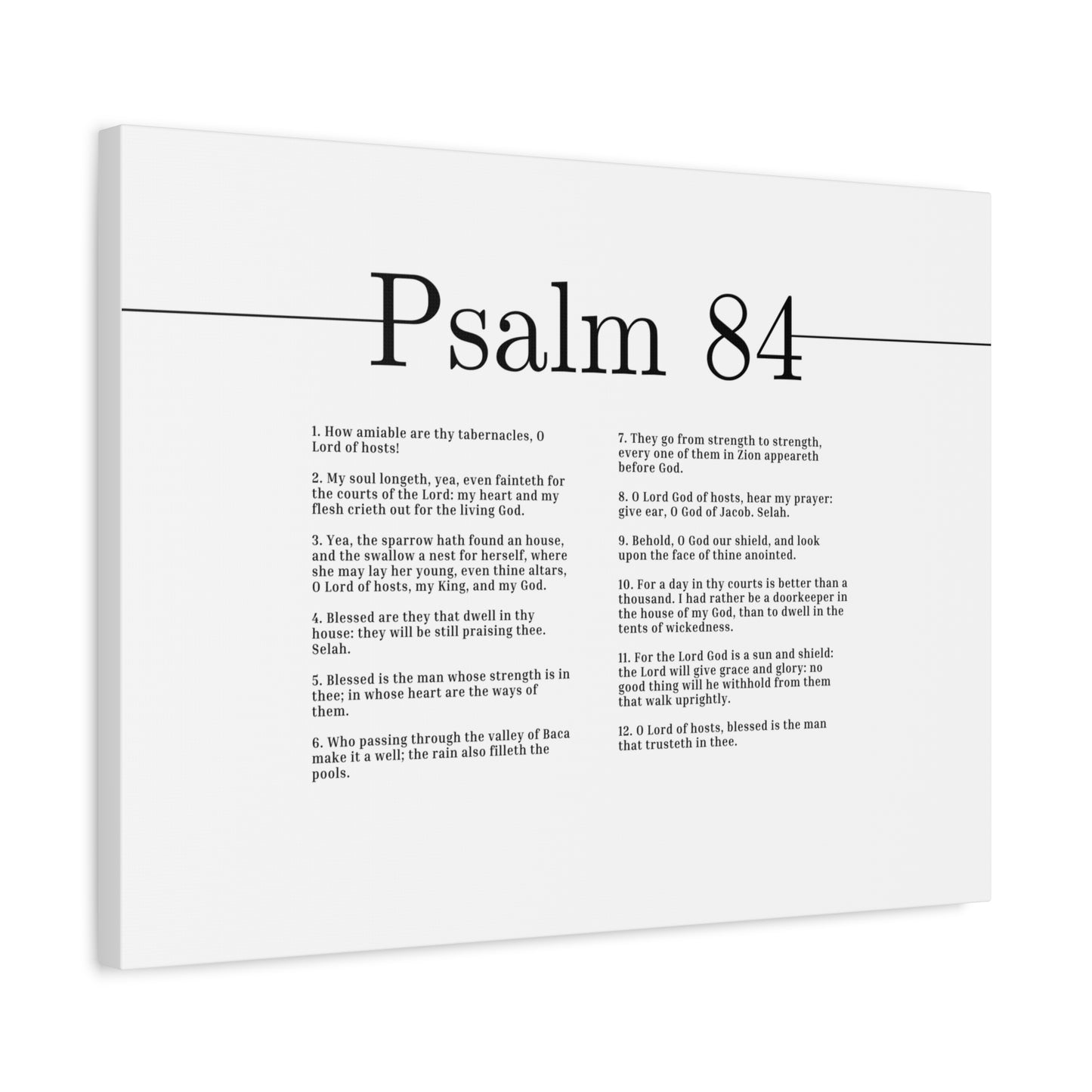 Scripture Canvas The Living God Psalm 84 Christian Wall Art Bible Verse Print Ready to Hang