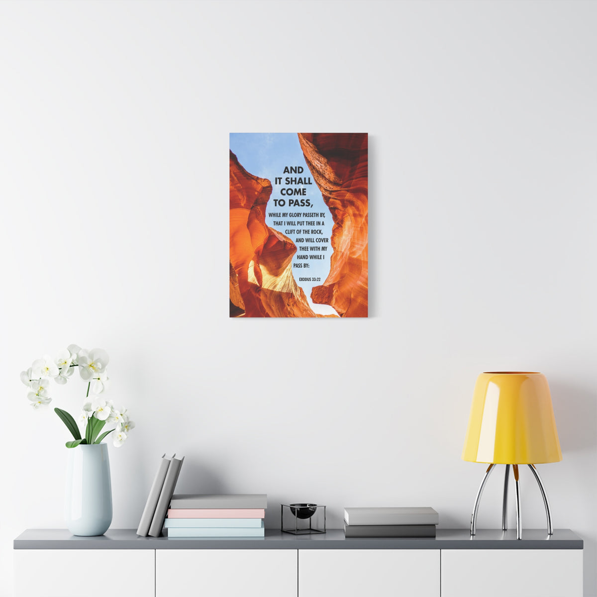Scripture Canvas It Shall Come to Pass Exodus 33:22 Christian Wall Art Bible Verse Print Ready to Hang