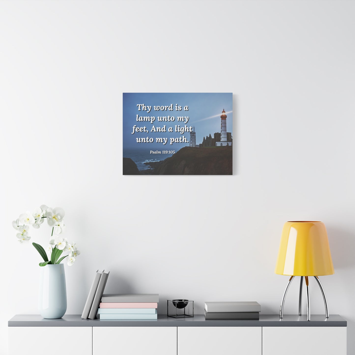 Scripture Walls A Lamp Unto My Feet Psalm 119:105 Bible Verse Canvas Christian Wall Art Ready to Hang