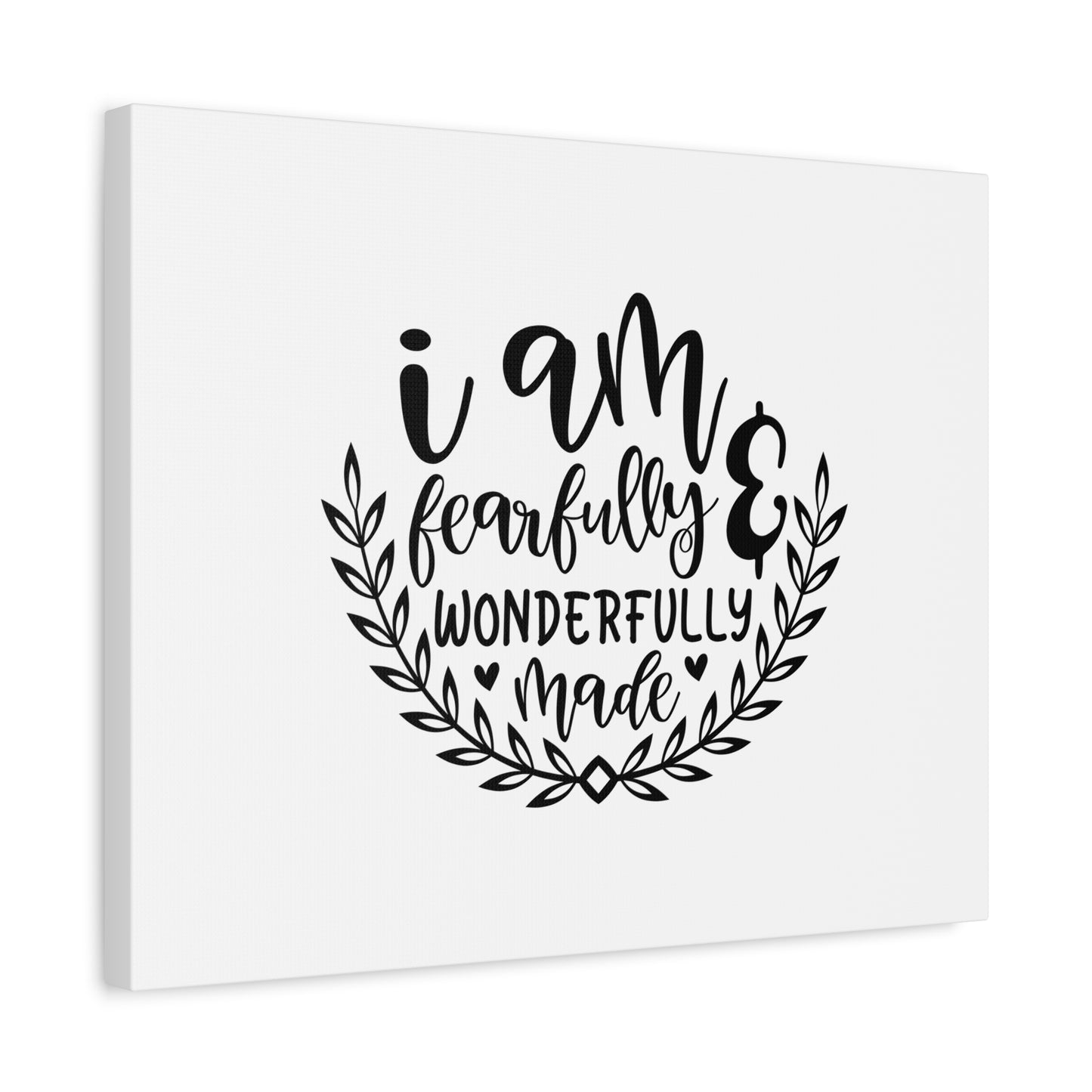 Scripture Canvas I Am Fearfully Wonderfully Made Psalm 139:14 Christian Wall Art Bible Verse Print Ready to Hang