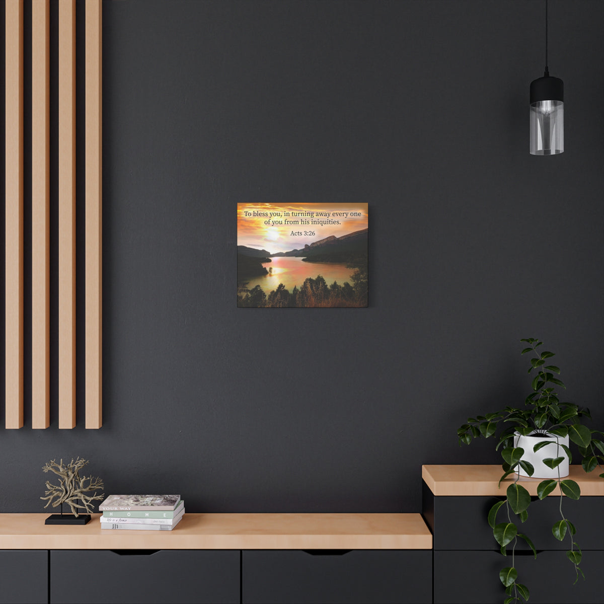 Scripture Canvas To Bless You Acts 3:26 Christian Wall Art Bible Verse Print Ready to Hang