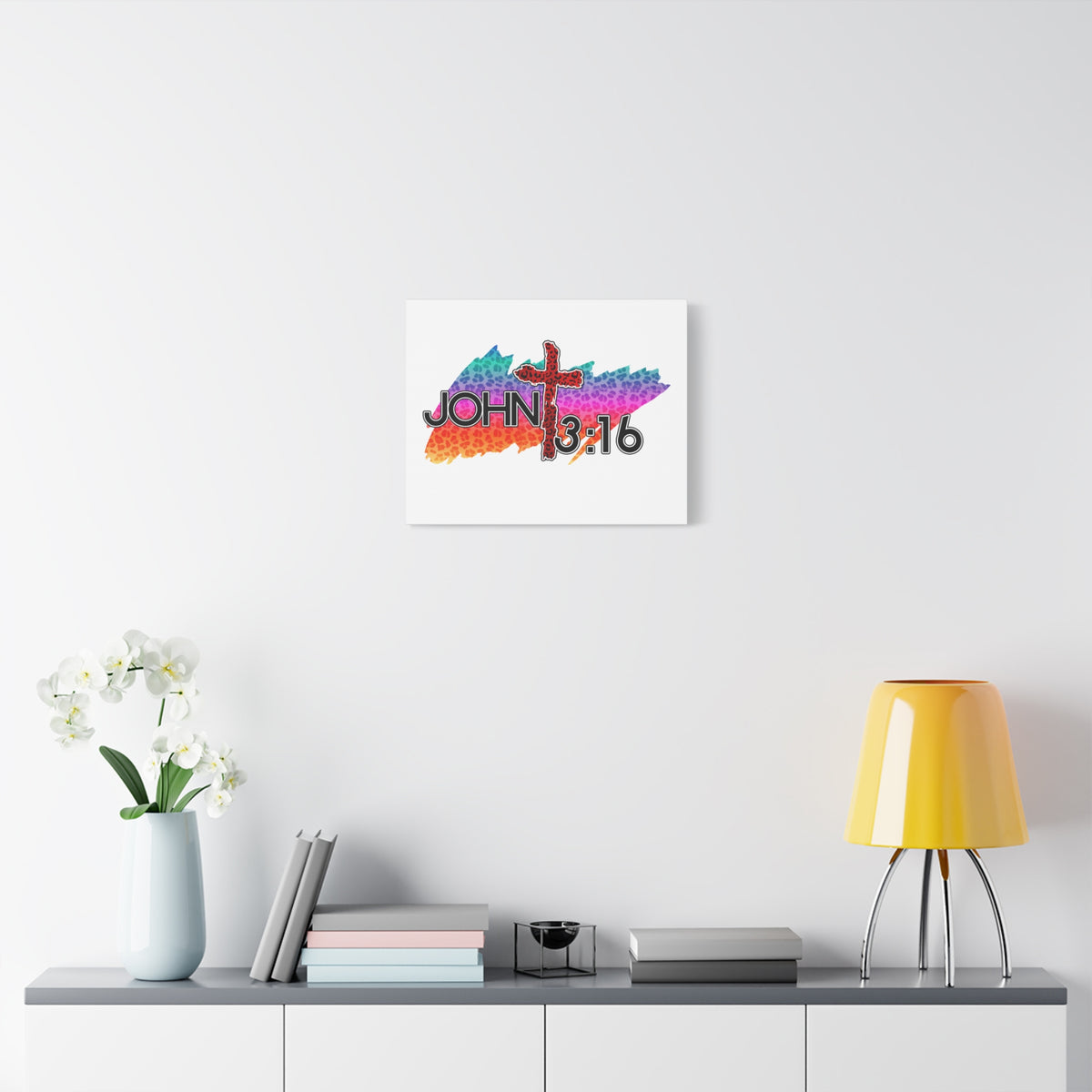 Scripture Canvas Cross Jaguar John 3:16 Christian Wall Art Bible Verse Print Ready to Hang