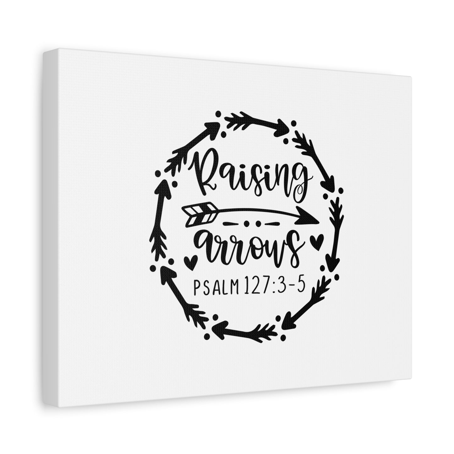 Scripture Canvas Raising Arrows Psalm 127:3-5 Christian Wall Art Bible Verse Print Ready to Hang