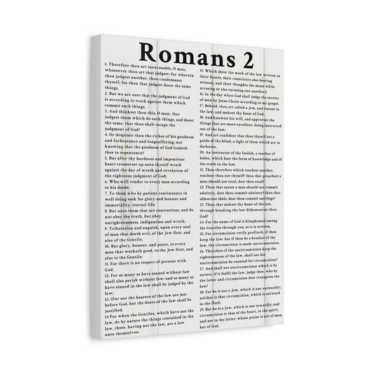 Scripture Walls Romans 2 White Bible Verse Canvas Christian Wall Art Ready to Hang Unframed