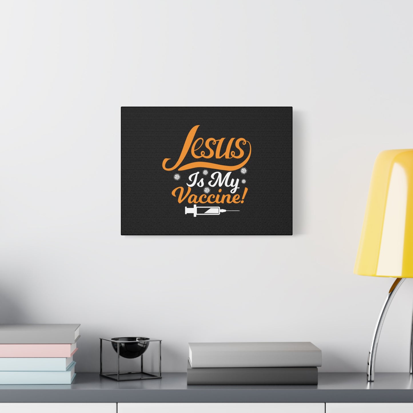Scripture Canvas Jesus Is My Vaccine Psalm 63:3 Christian Wall Art Bible Verse Print Ready to Hang