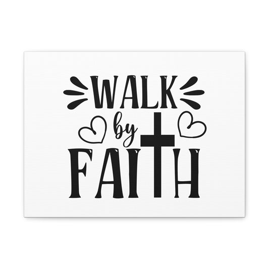 Walk By Faith 2 Corinthians 5:7 Heart Christian Wall Art Bible Verse Print Ready to Hang