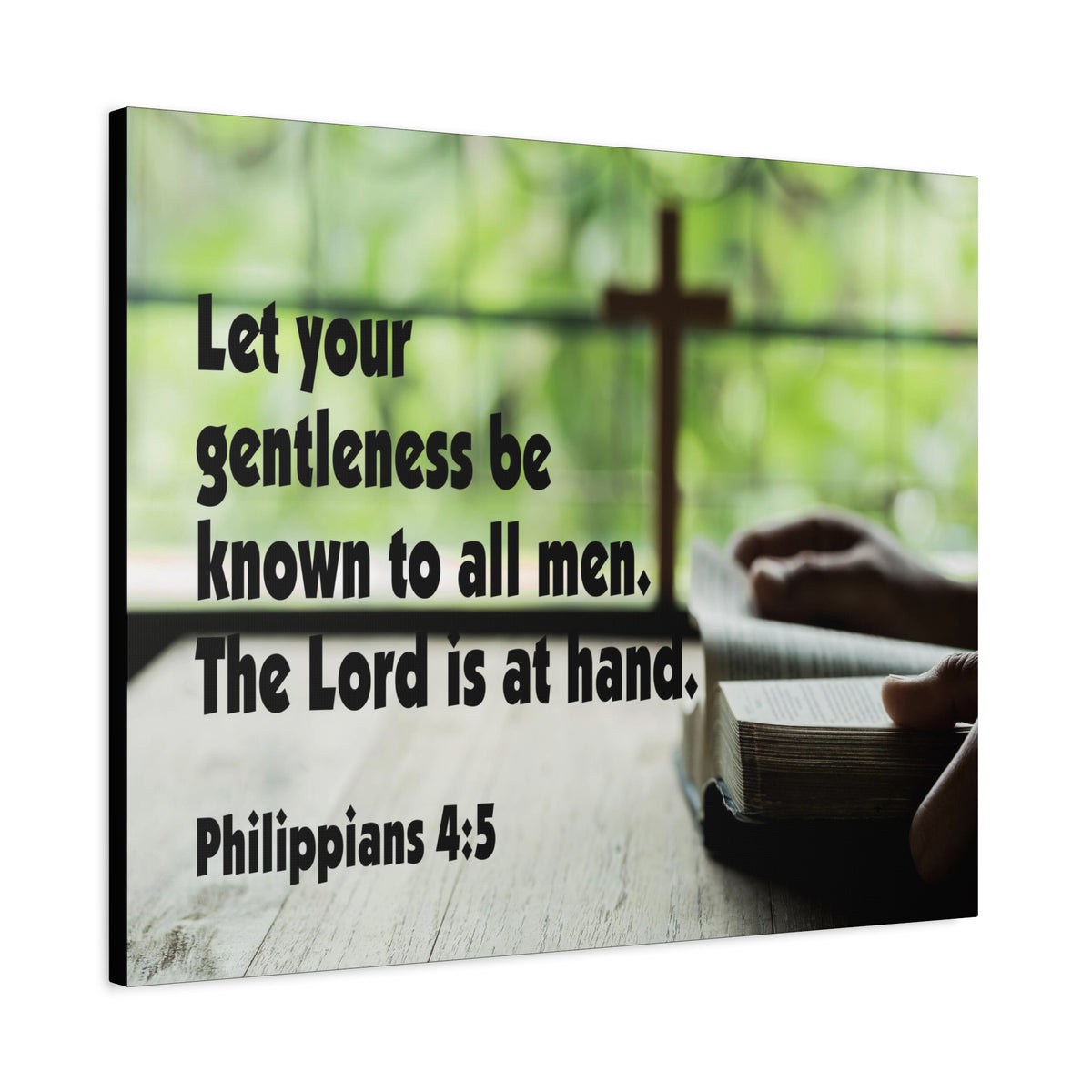 Scripture Canvas The Lord is at Hand Philippians 4:5 Christian Wall Art Bible Verse Print Ready to Hang