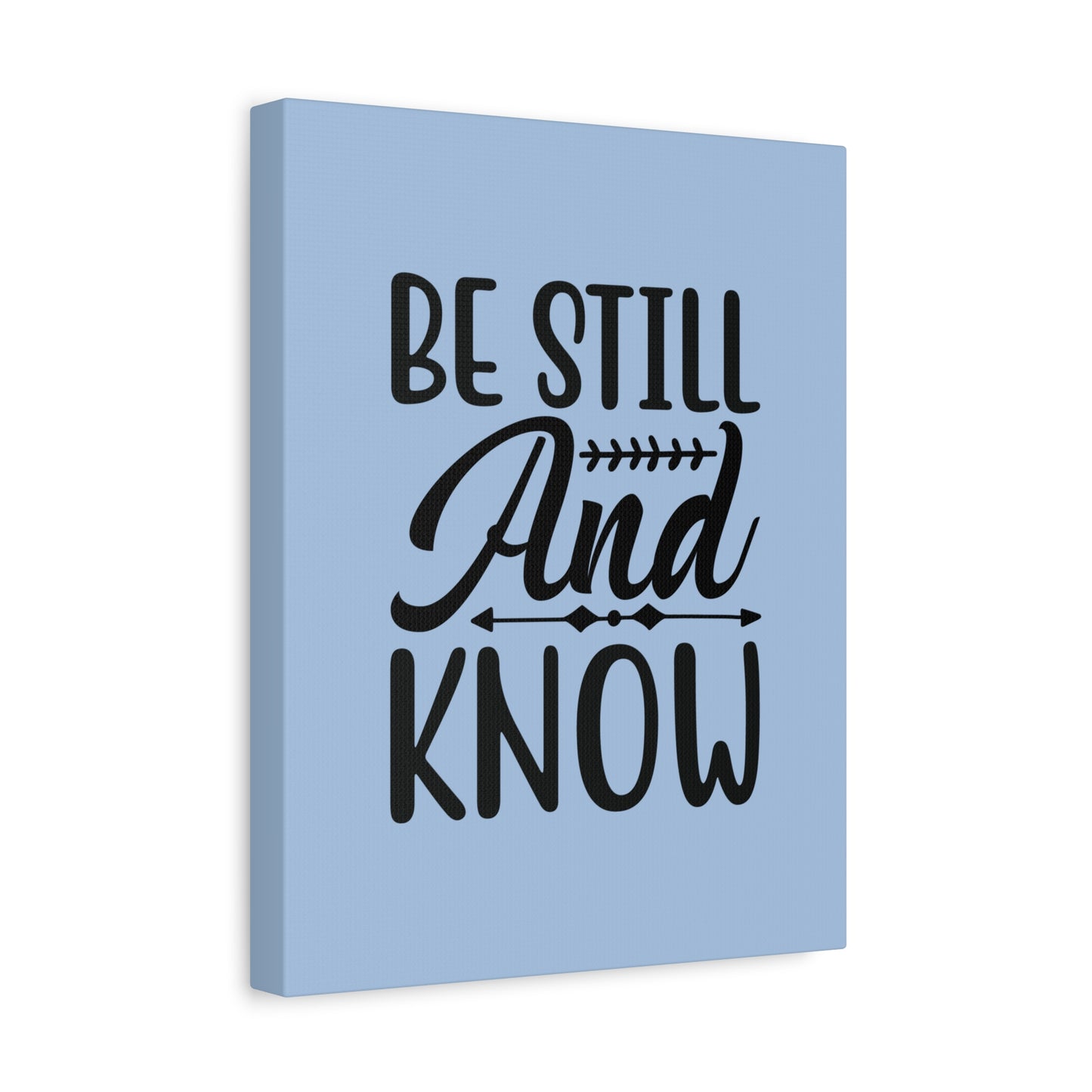 Scripture Walls Be Still And Know Light Blue Sky Psalm 46:10 Bible Verse Canvas Christian Wall Art Ready to Hang