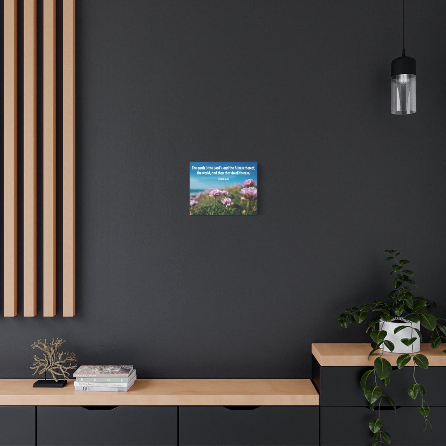 Scripture Walls The Earth is The Lord's Psalm 24:1 Bible Verse Canvas Christian Wall Art Ready to Hang Unframed