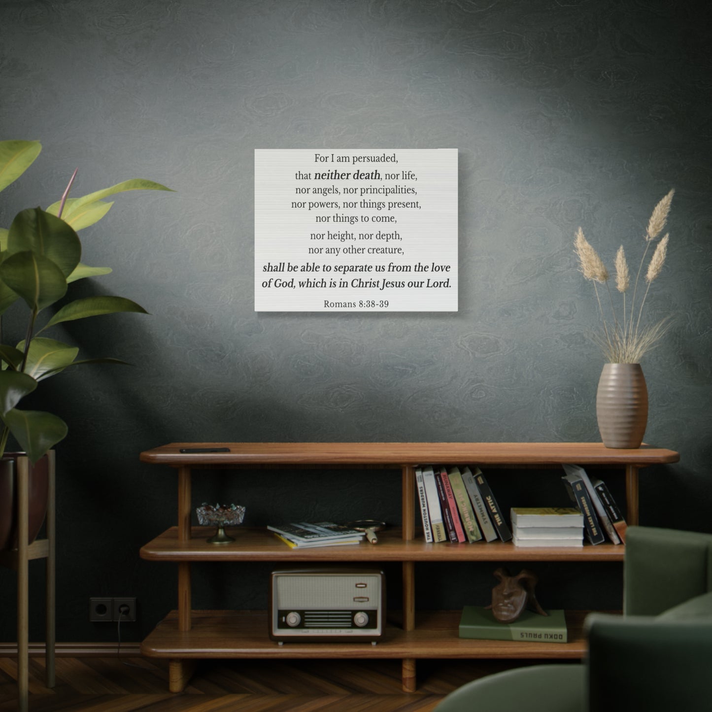 Scripture Walls Romans 8:38-39 Nothing Can Separate Us Bible Verse Canvas Christian Wall Art Ready to Hang Unframed