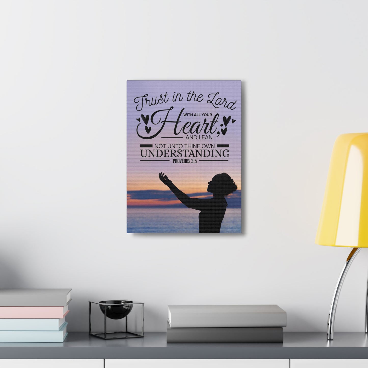 Trust in The Lord Proverbs 3:5 Christian Wall Art Bible Verse Print Ready to Hang