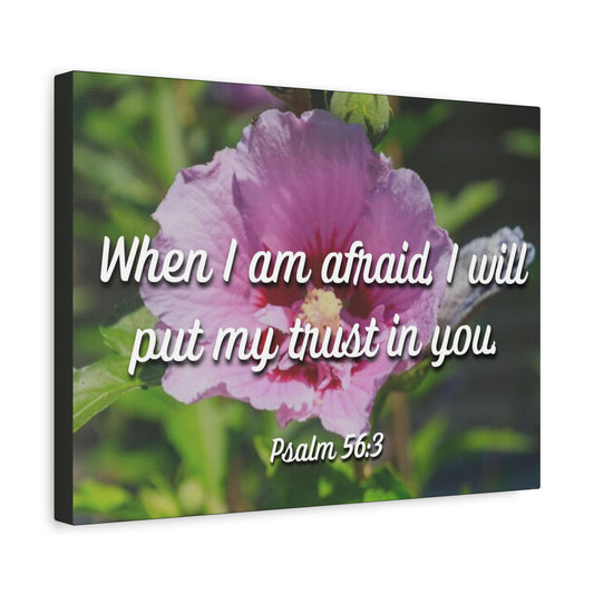 Scripture Canvas I Will Put My Trust Psalm 56:3 Christian Wall Art Bible Verse Print Ready to Hang