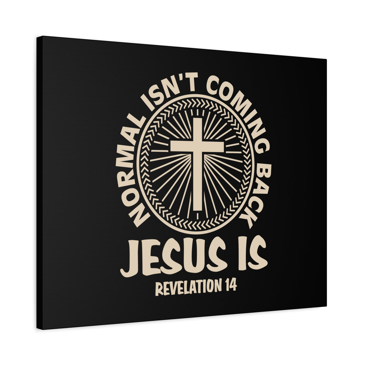 Scripture Canvas Jesus Is Coming Back Revelation 14 Christian Wall Art Bible Verse Print Ready to Hang