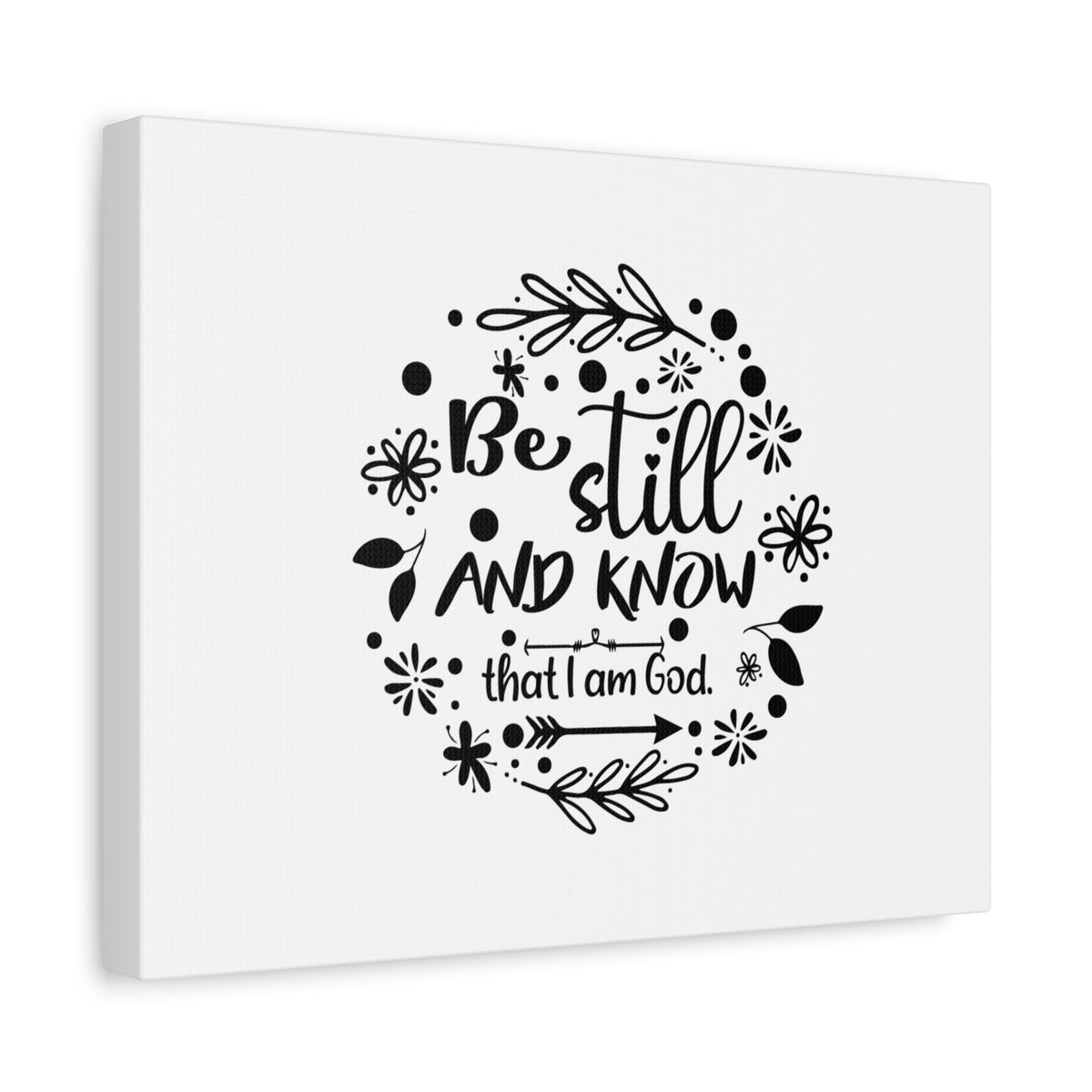 Scripture Canvas Be Still And Know That I Am God Psalm 46:10 Christian Wall Art Bible Verse Print Ready to Hang