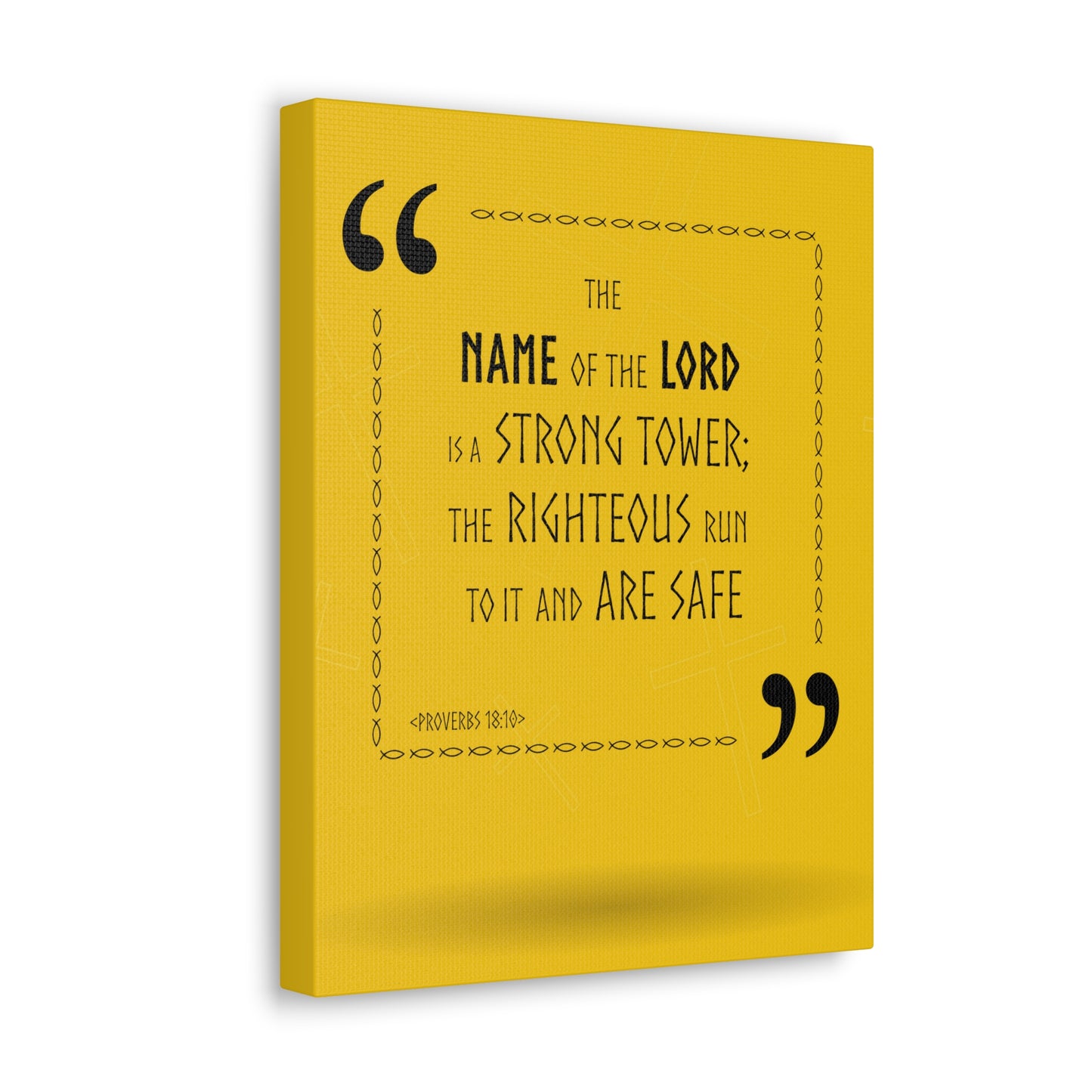 The Name Of The Lord Proverbs 18:10 Bible Verse Canvas Christian Wall Art Ready To Hang