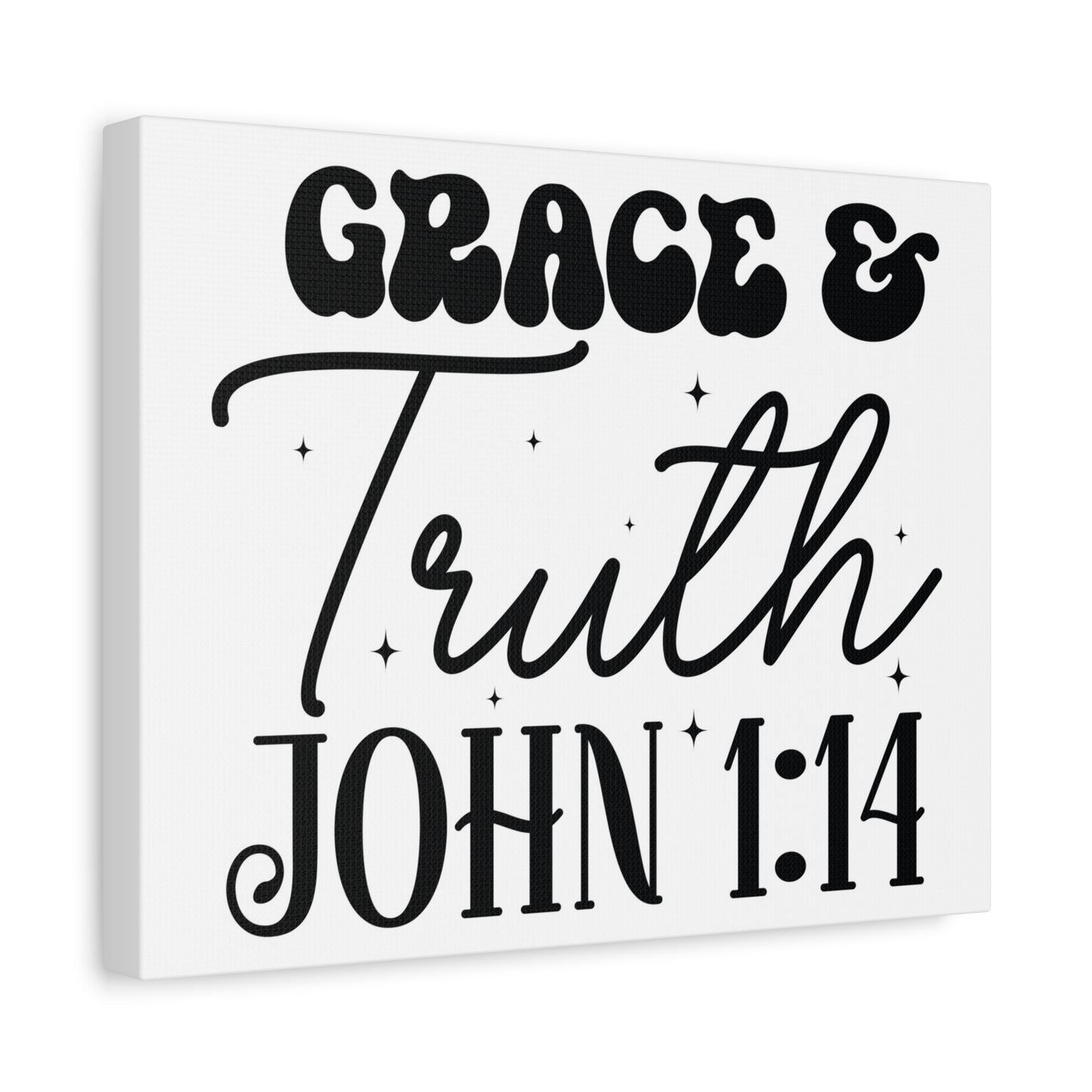 Scripture Walls John 1:14 Grace and Truth Bible Verse Canvas Christian Wall Art Ready to Hang Unframed