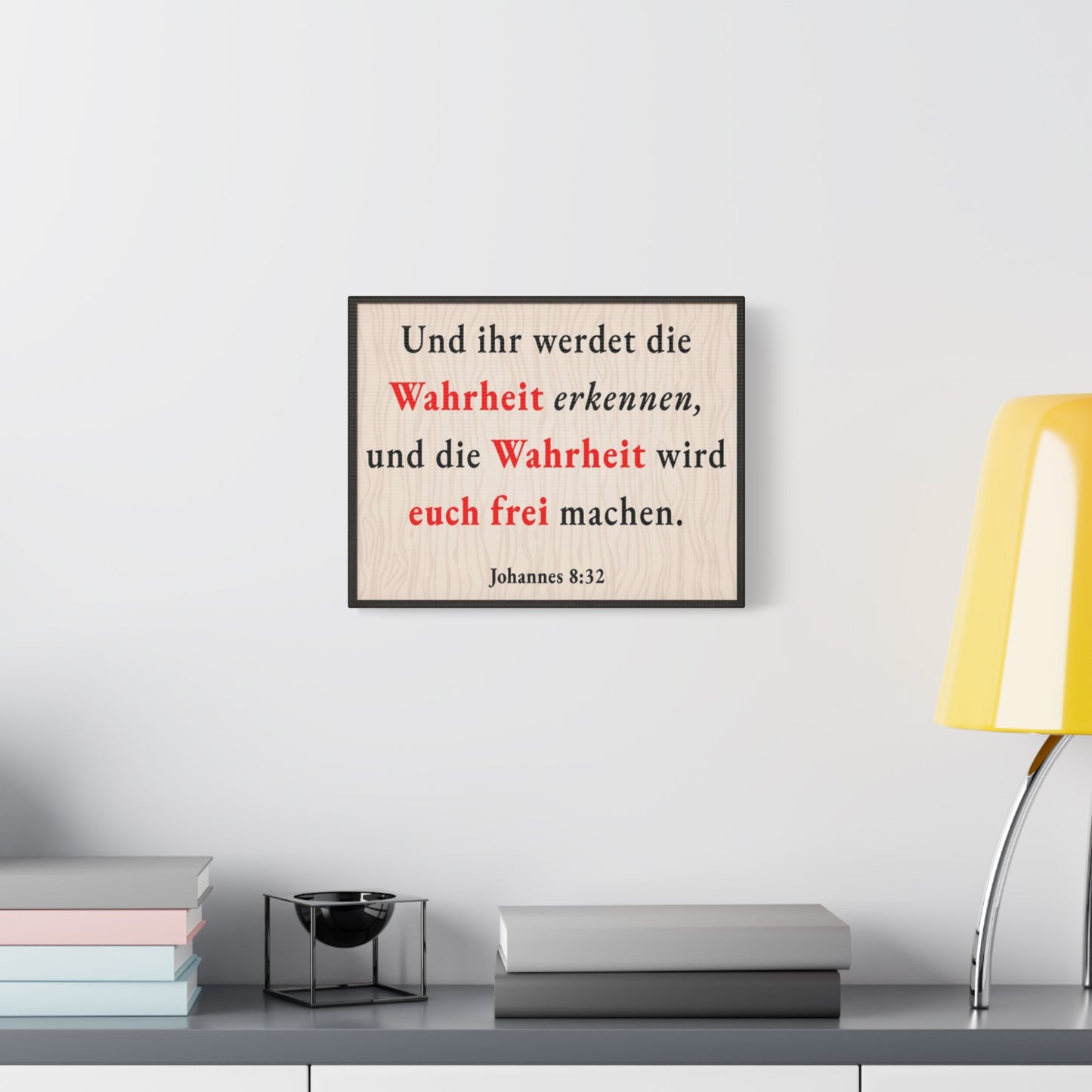 Scripture Walls Johannes 8:32 John 8:32 Truth Will Set You Free Bible Verse Canvas Christian Wall Art Ready to Hang Unframed