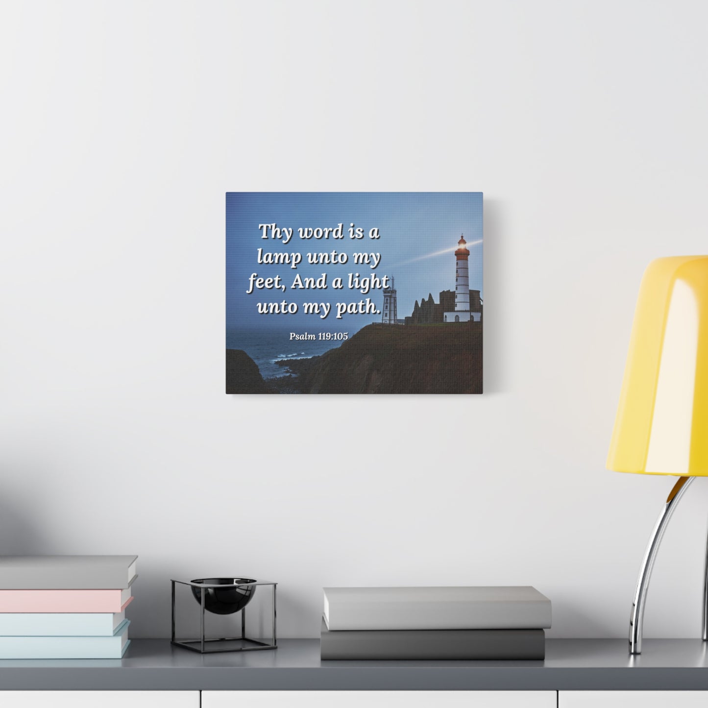 Scripture Walls A Lamp Unto My Feet Psalm 119:105 Bible Verse Canvas Christian Wall Art Ready to Hang