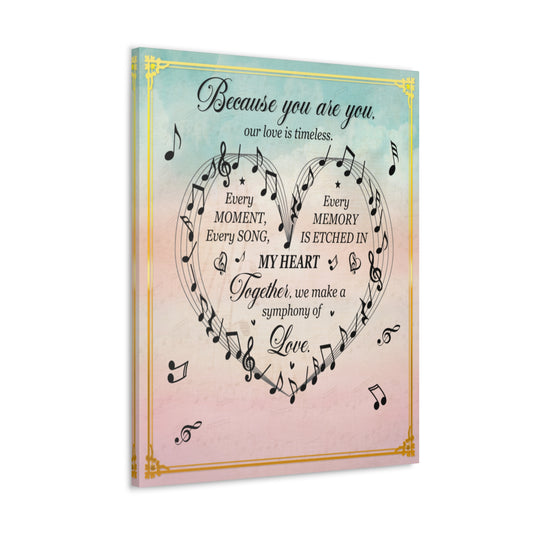 To My Wife Symphony of Love Canvas Wall Art - Romantic Gift for Her