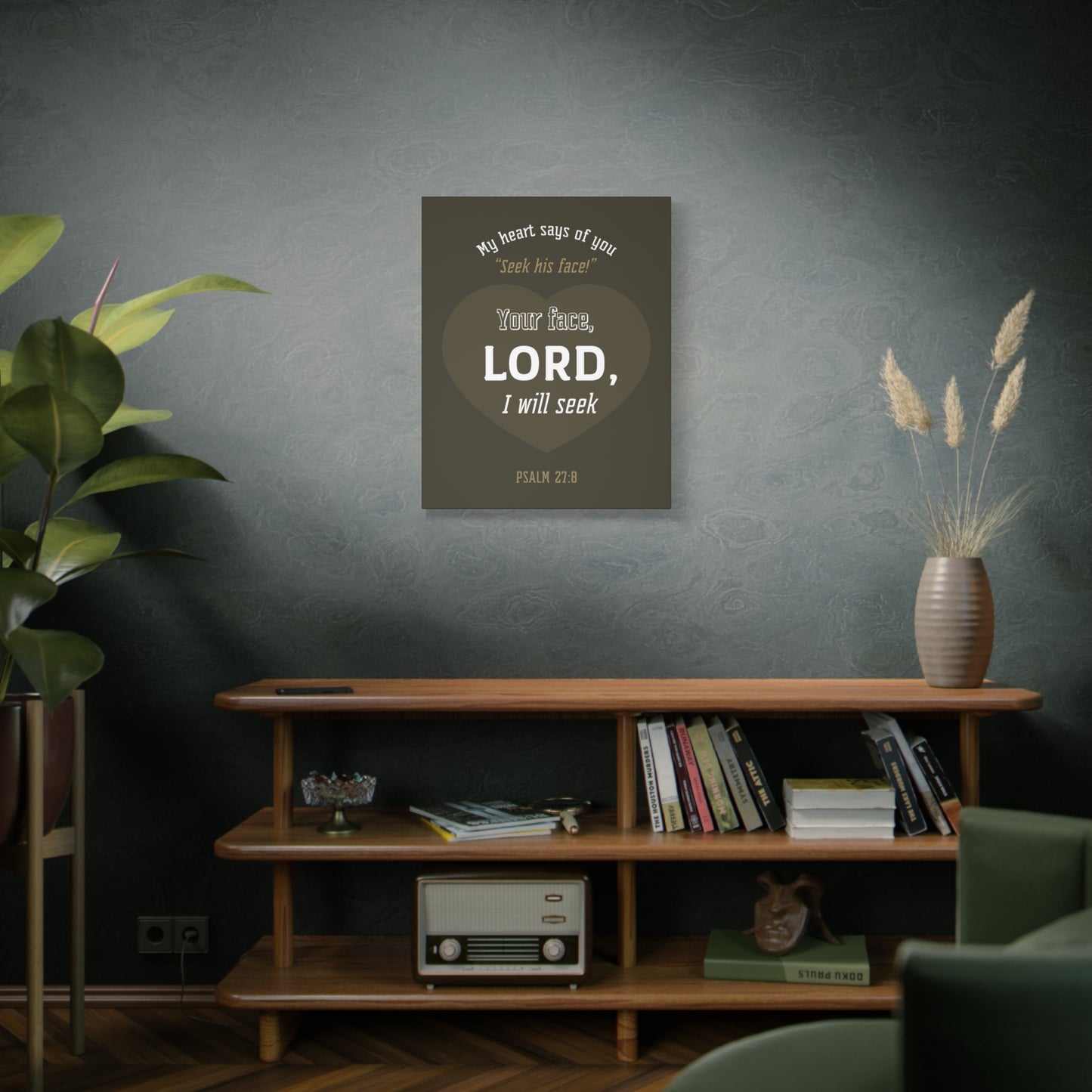 Scripture Canvas My heart Says Of You Psalm 27:8 Christian Wall Art Bible Verse Print Ready To Hang