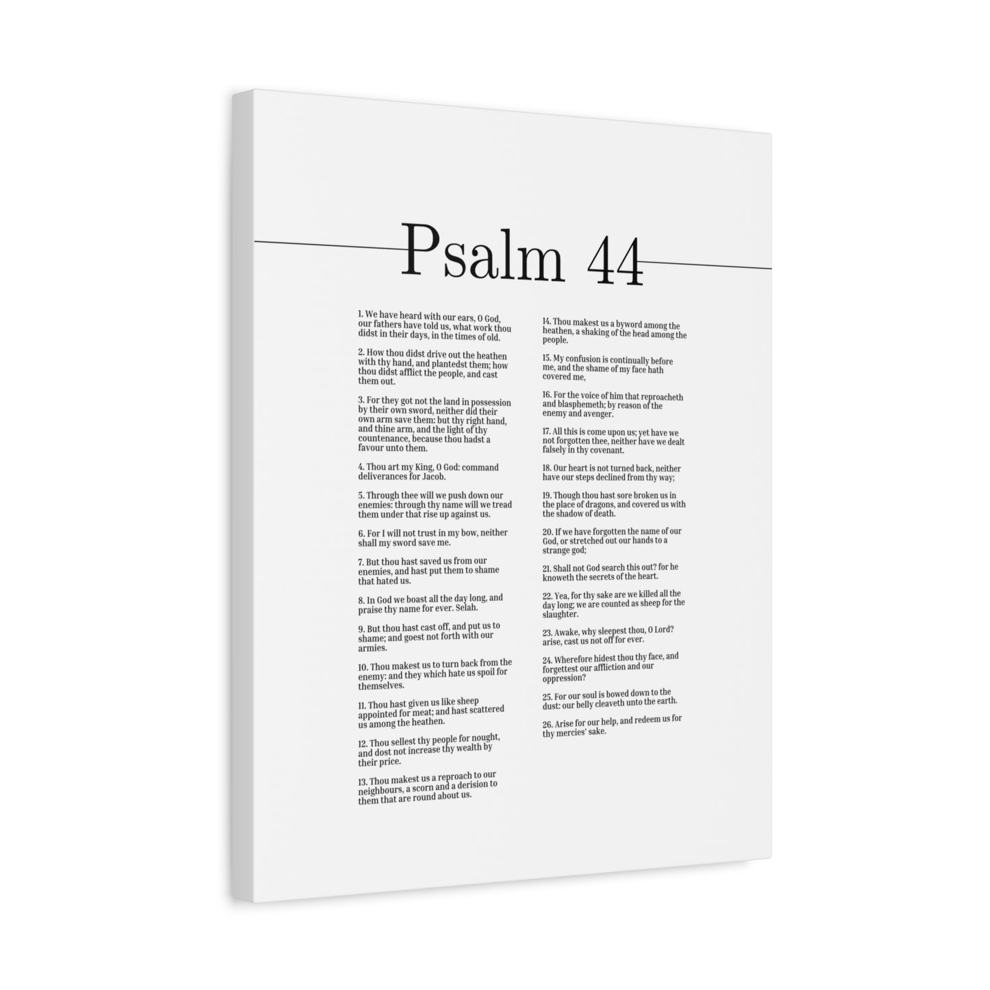 Scripture Canvas The Secrets Of The Heart Psalm 44 Christian Wall Art Bible Verse Print Ready to Hang