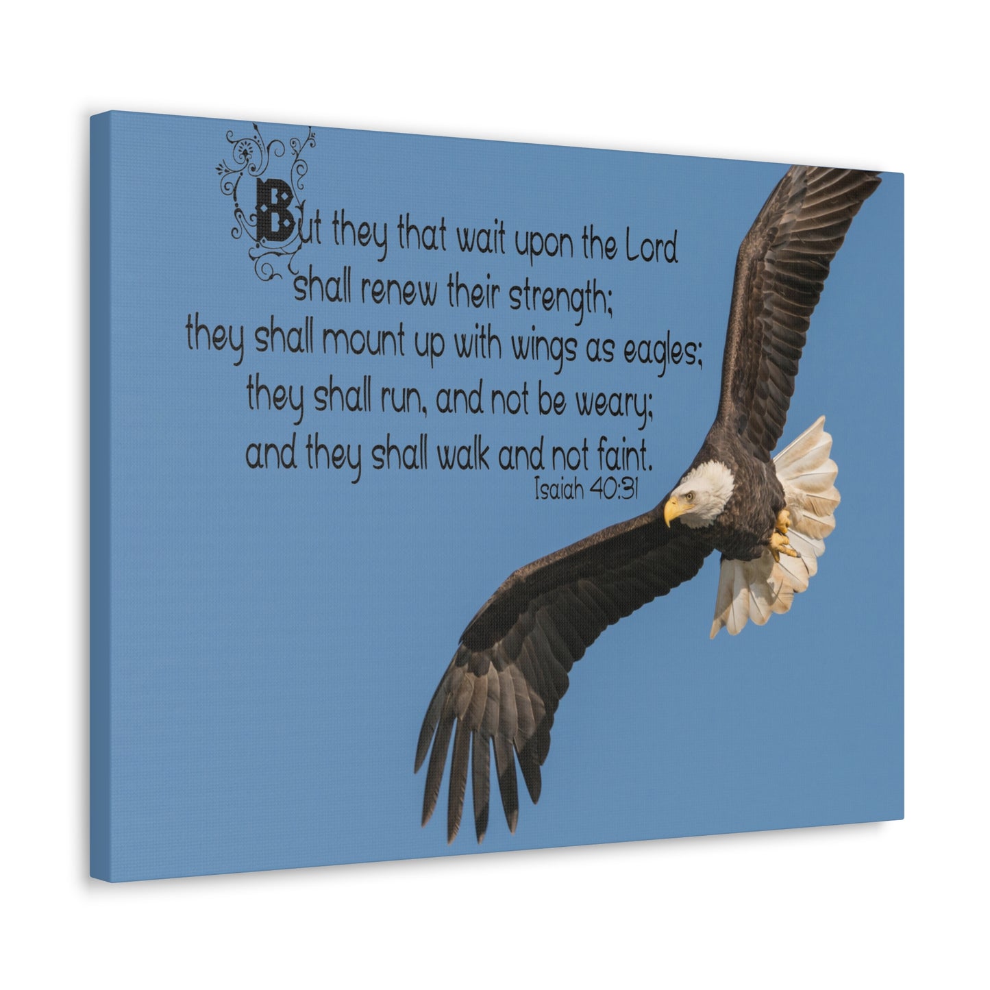 Wait Upon The Lord Isaiah 40:31 Bible Verse Canvas Christian Wall Art Ready to Hang