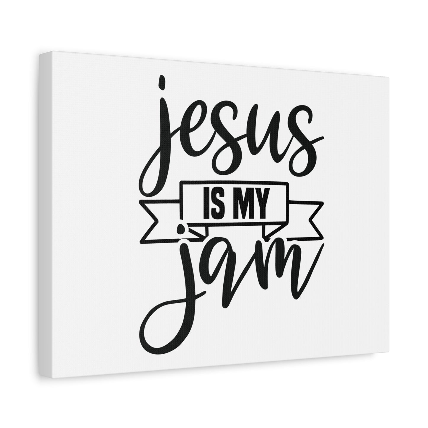 Scripture Canvas Jesus Is My Jam Psalm 27:12 Christian Wall Art Bible Verse Print Ready to Hang