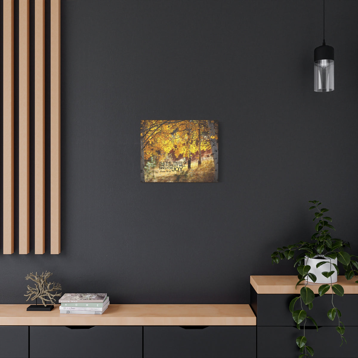 Scripture Canvas Will Sing For Joy Psalm 96:12 Christian Wall Art Bible Verse Print Ready to Hang