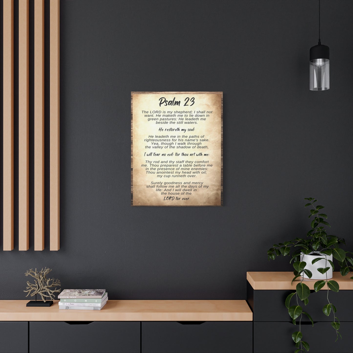 Scripture Walls The Lord Is My Shepherd Psalm 23 Bible Verse Canvas Christian Wall Art Ready to Hang