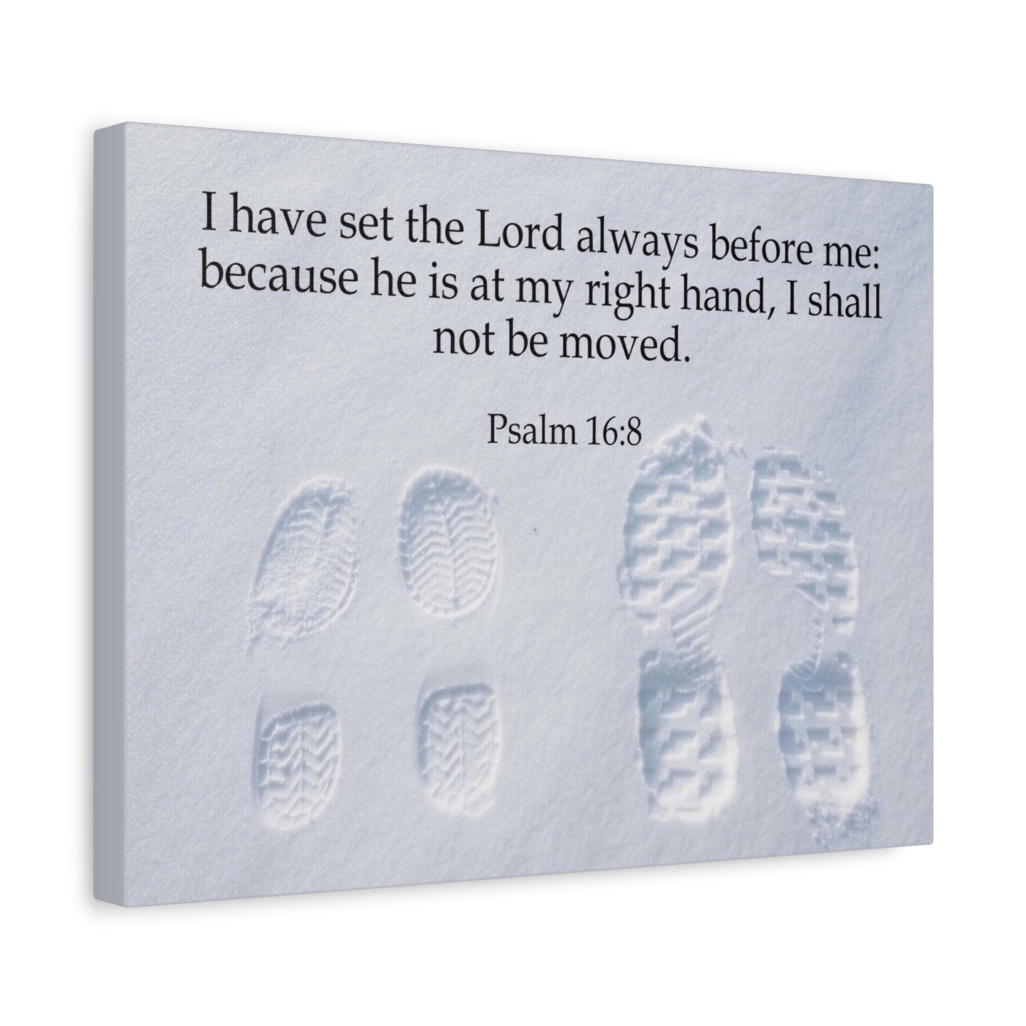 Scripture Canvas I Shall Not Be Moved Psalm 16:8 Christian Wall Art Bible Verse Print Ready to Hang