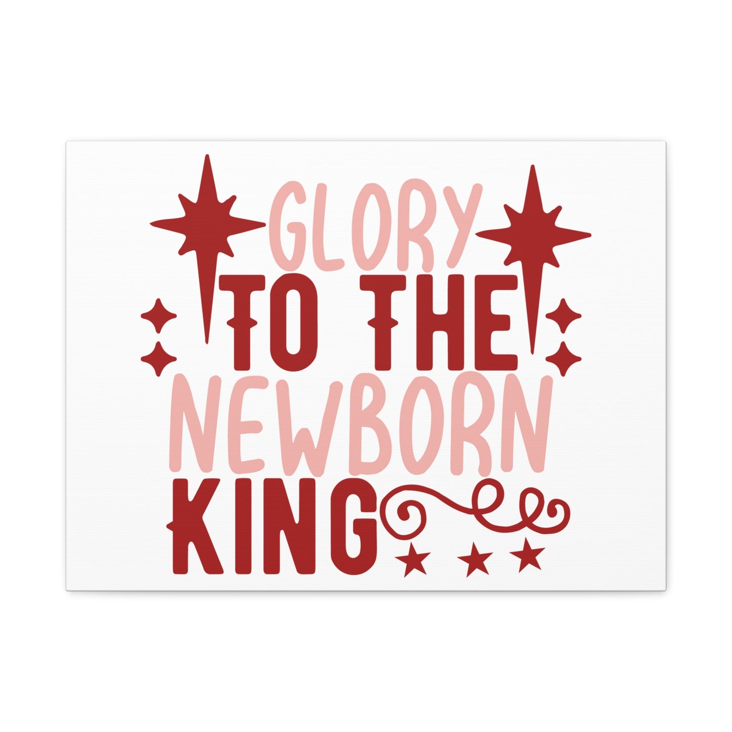The Newborn King Luke 2:13-14 Christian Wall Art Print Ready to Hang