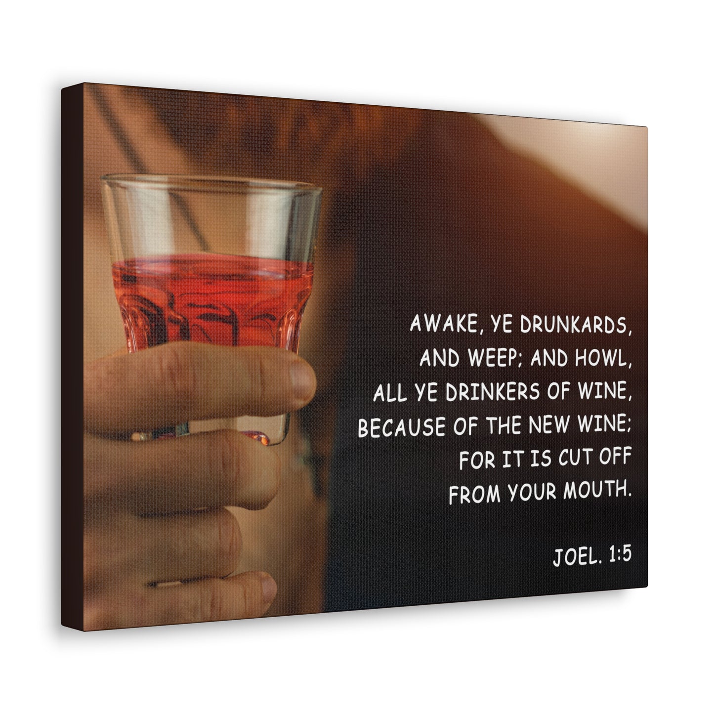 The New Wine Joel 1:5 Bible Verse Canvas Christian Wall Art Ready to Hang