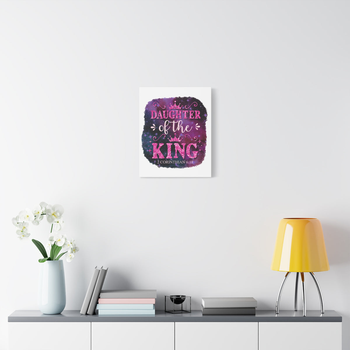 Scripture Walls Daughter of the King 2 Corinthian 6:18 Bible Verse Canvas Christian Wall Art Ready to Hang Unframed