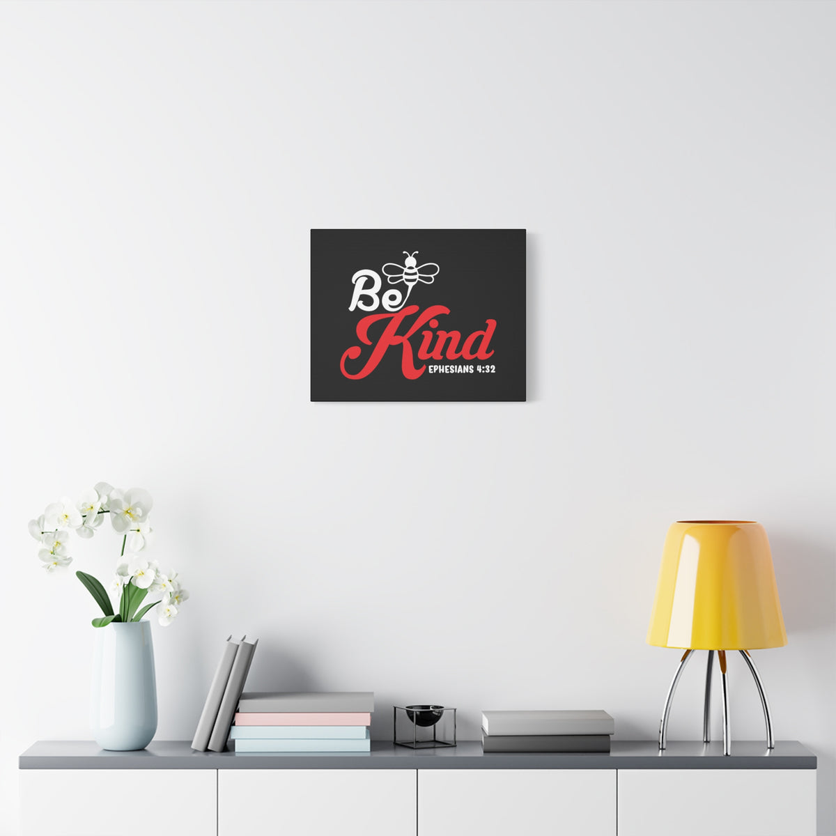 Scripture Canvas Bee Kind Ephesians 4:32 Christian Wall Art Bible Verse Print Ready to Hang
