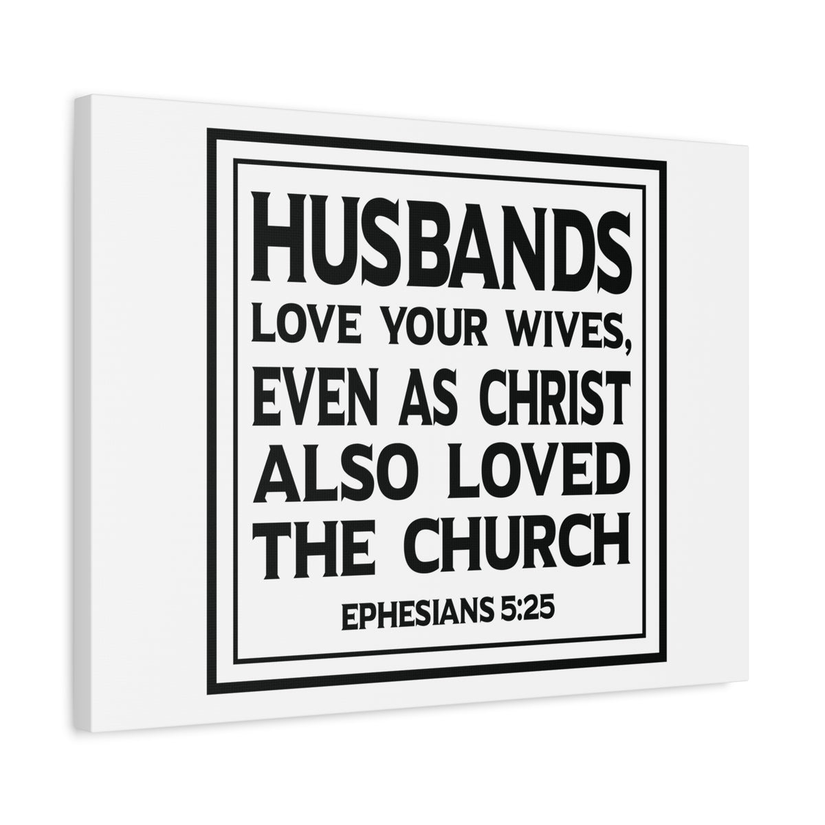 Scripture Canvas Loved The Church Ephesians 5:25 Christian Wall Art Bible Verse Print Ready to Hang