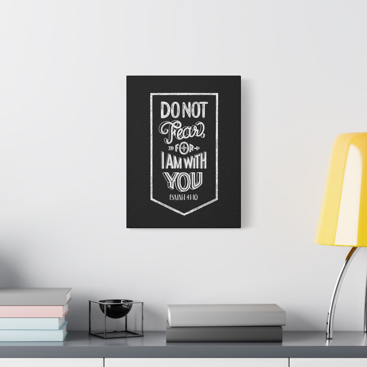 Scripture Canvas I Am With You Isaiah 41:10 Christian Wall Art Bible Verse Print Ready to Hang