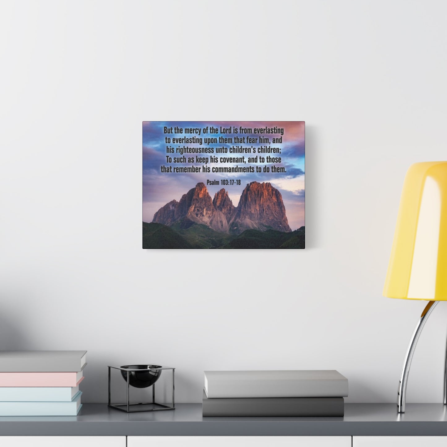 Bible Verse Canvas The Mercy of The Lord Psalm 118:24 Christian Home Decor Scripture Art