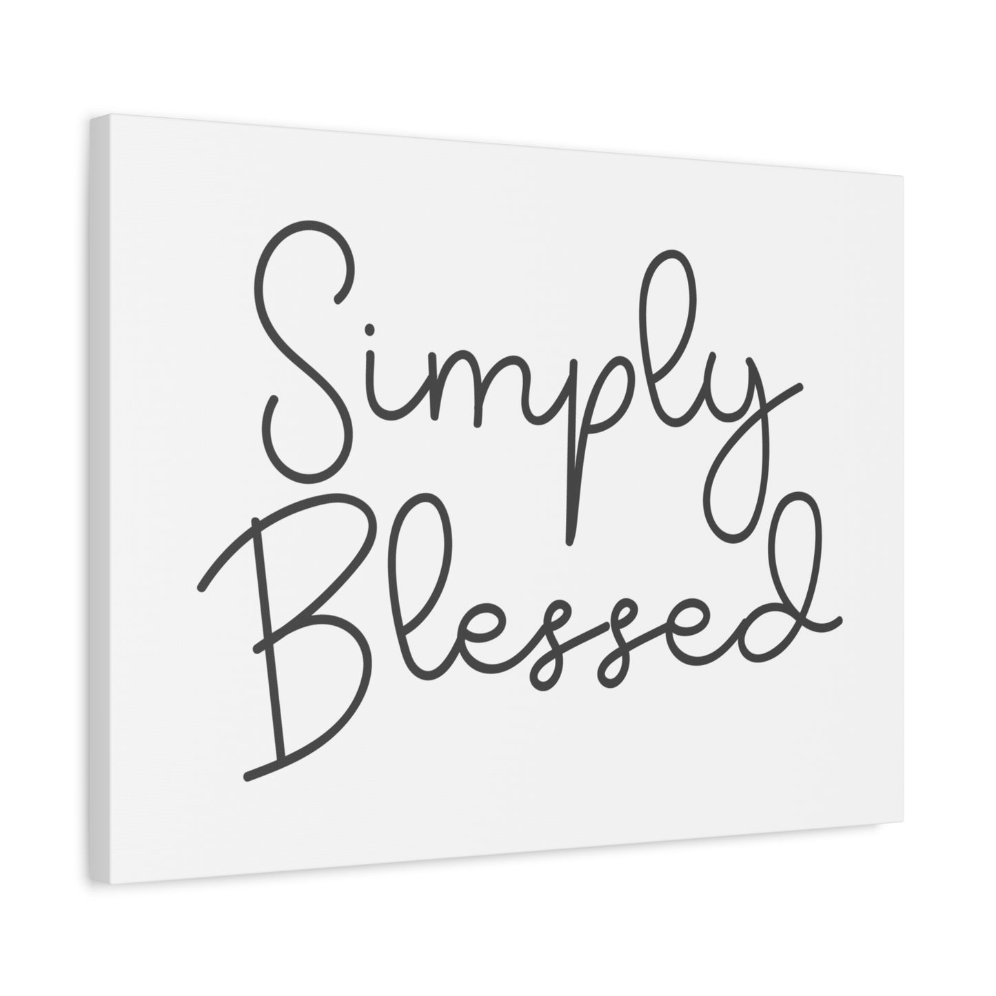 Scripture Canvas Simply Blessed Psalm 34:8 Christian Wall Art Bible Verse Print Ready to Hang