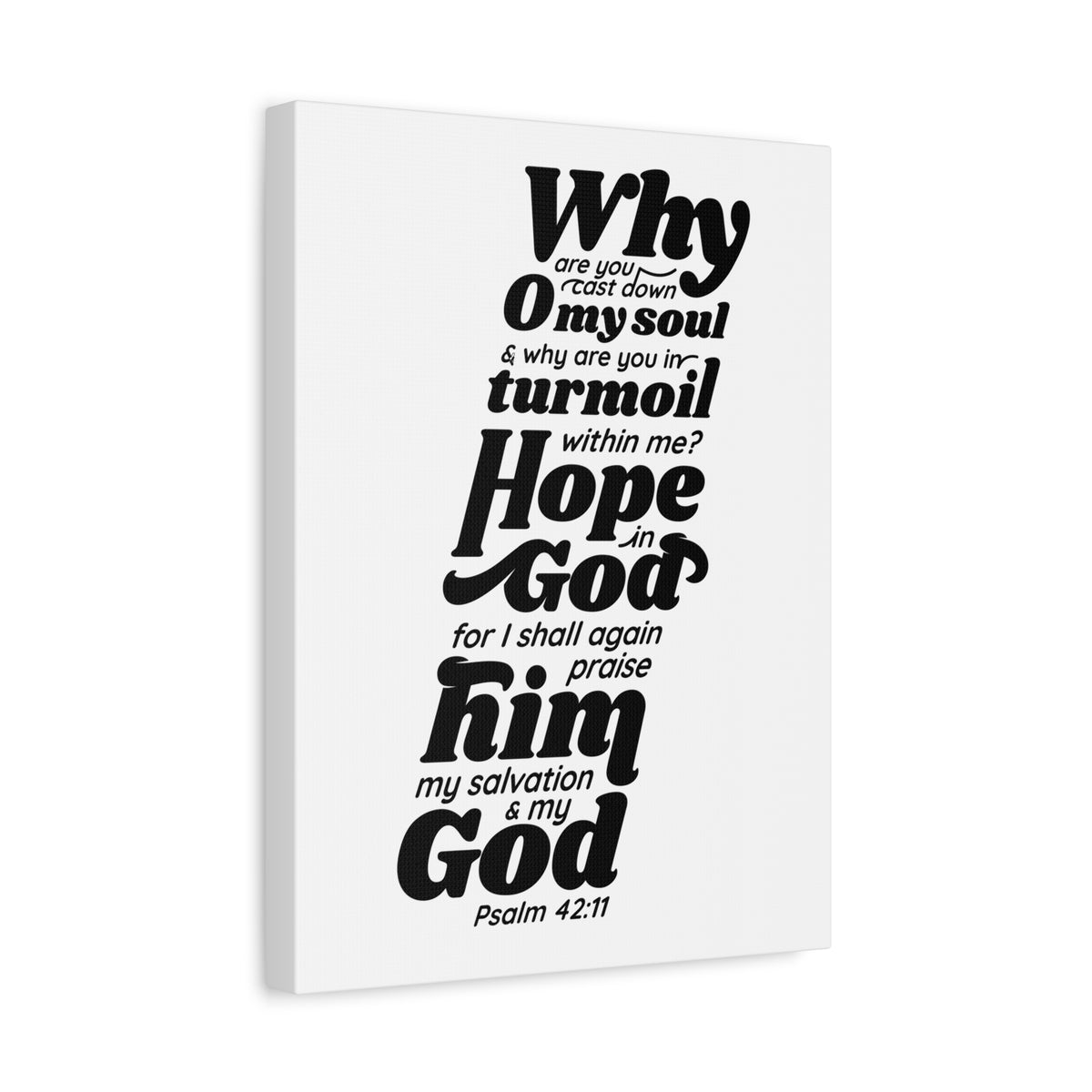 Scripture Walls Why Are You Cast Down Psalm 42:11 Bible Verse Canvas Christian Wall Art Ready to Hang