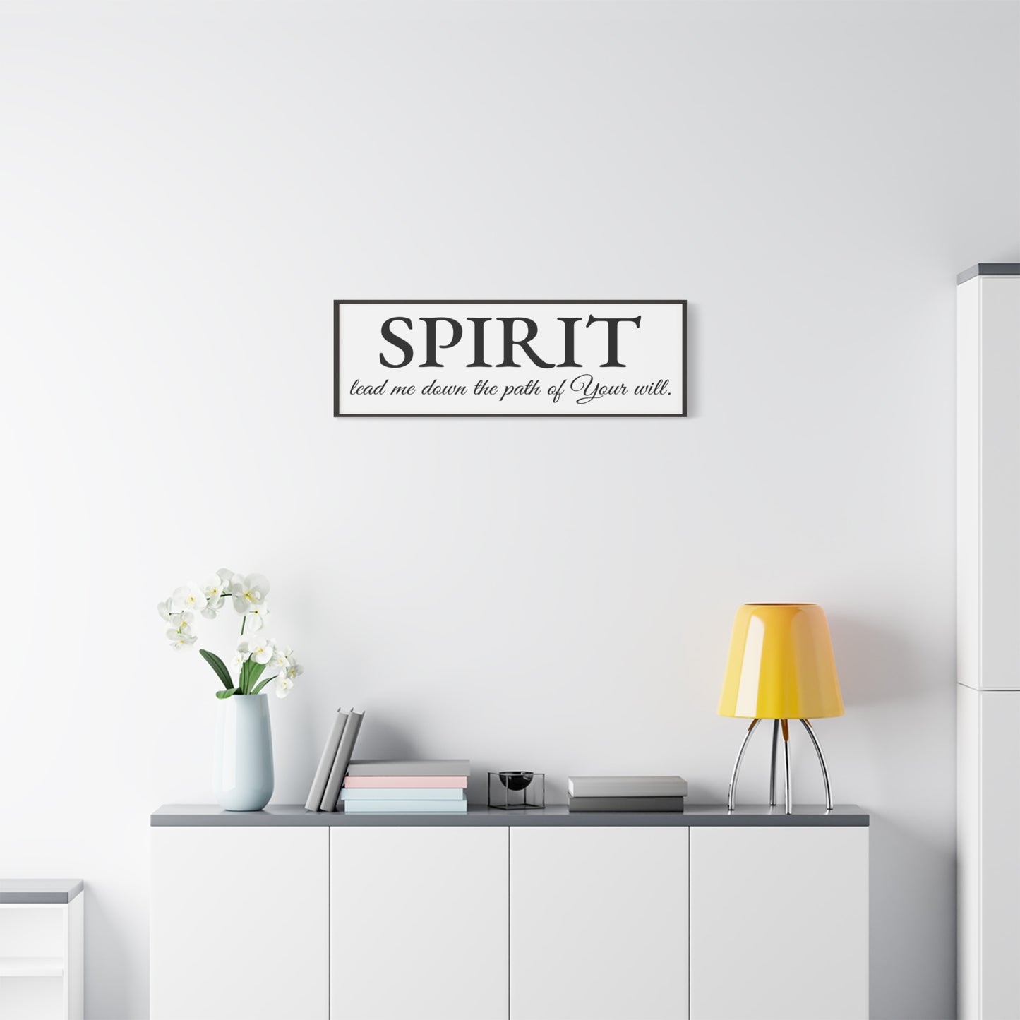 Scripture Walls Spirit Lead Me White Bible Verse Canvas Christian Wall Art Ready to Hang Unframed
